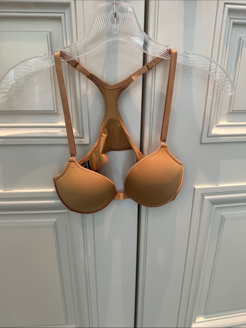 Le Mystere T-Back Padded wire Bra in Tan